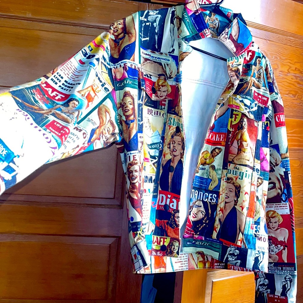 Limited edition Marilyn Monroe graphic denim jacket.